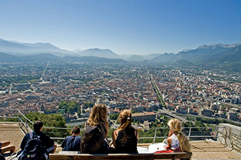 Grenoble and its moutains